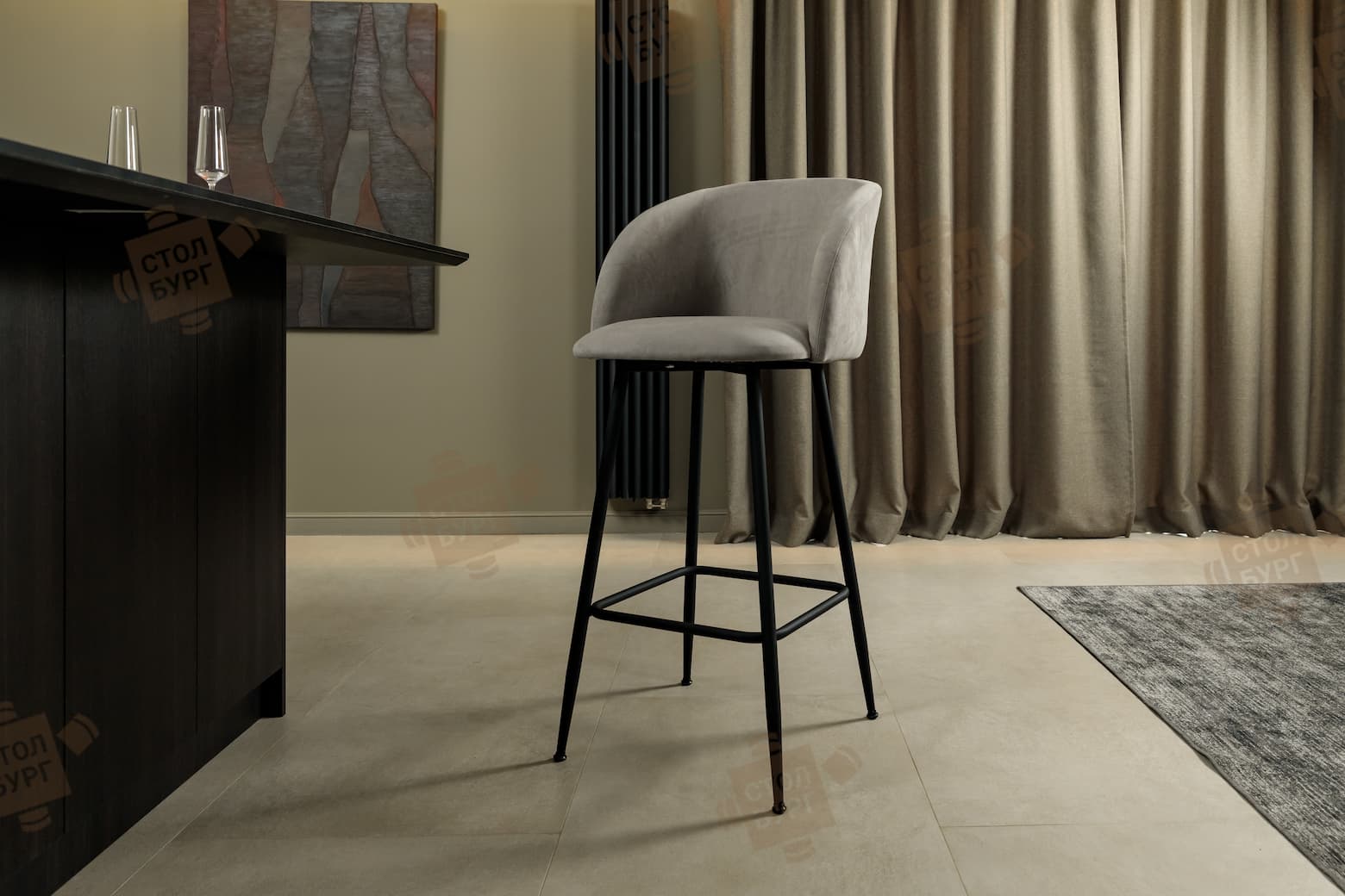 Как выбрать барные стулья для кухонного острова по росту и безопасности