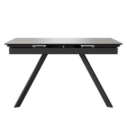 Комплект Стол РЕРУМ-МИНИ Керамика 1200(+290+290)*800 Опора РЕРУМ ЧЕРНЫЙ матовый м