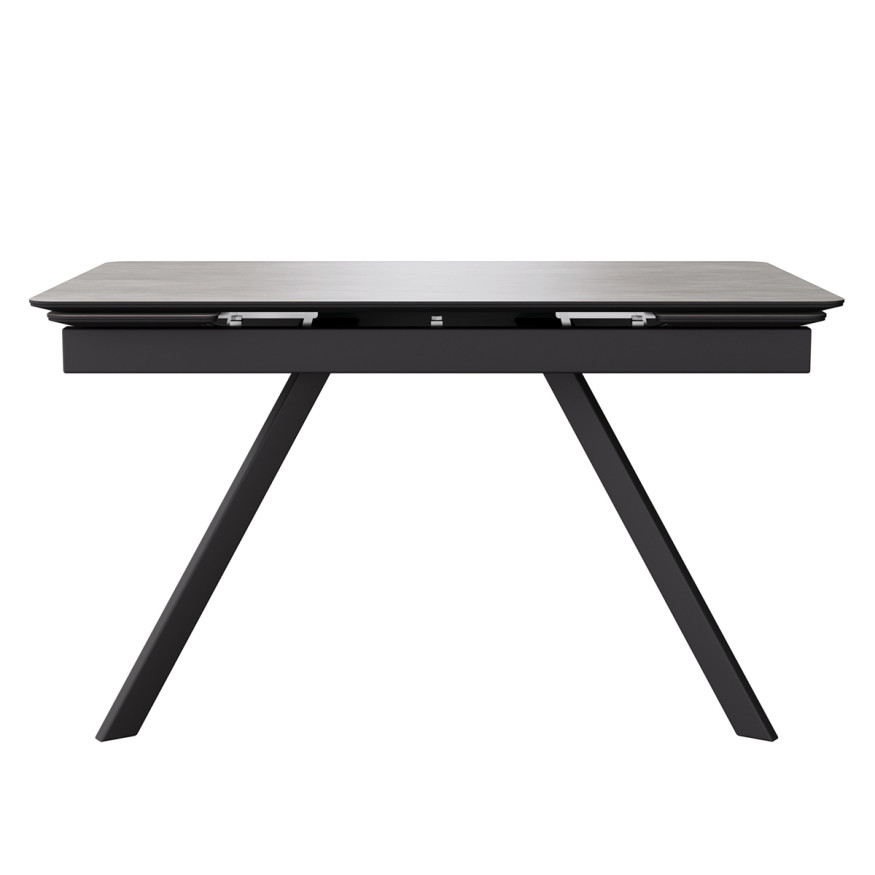 Комплект Стол РЕРУМ-МИНИ Керамика 1200(+290+290)*800 Опора РЕРУМ ЧЕРНЫЙ матовый м