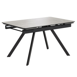 Комплект Стол РЕРУМ-МИНИ Керамика 1200(+290+290)*800 Опора РЕРУМ ЧЕРНЫЙ матовый м