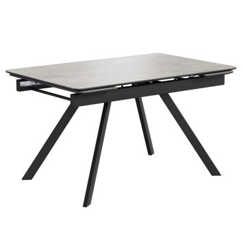 Комплект Стол РЕРУМ-МИНИ Керамика 1200(+290+290)*800 Опора РЕРУМ ЧЕРНЫЙ матовый м