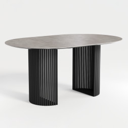 Комплект Стол ВИЛАР EGGER D-1050(+600) 10 мм ОПОРА ВИЛАР Черный Матовый м