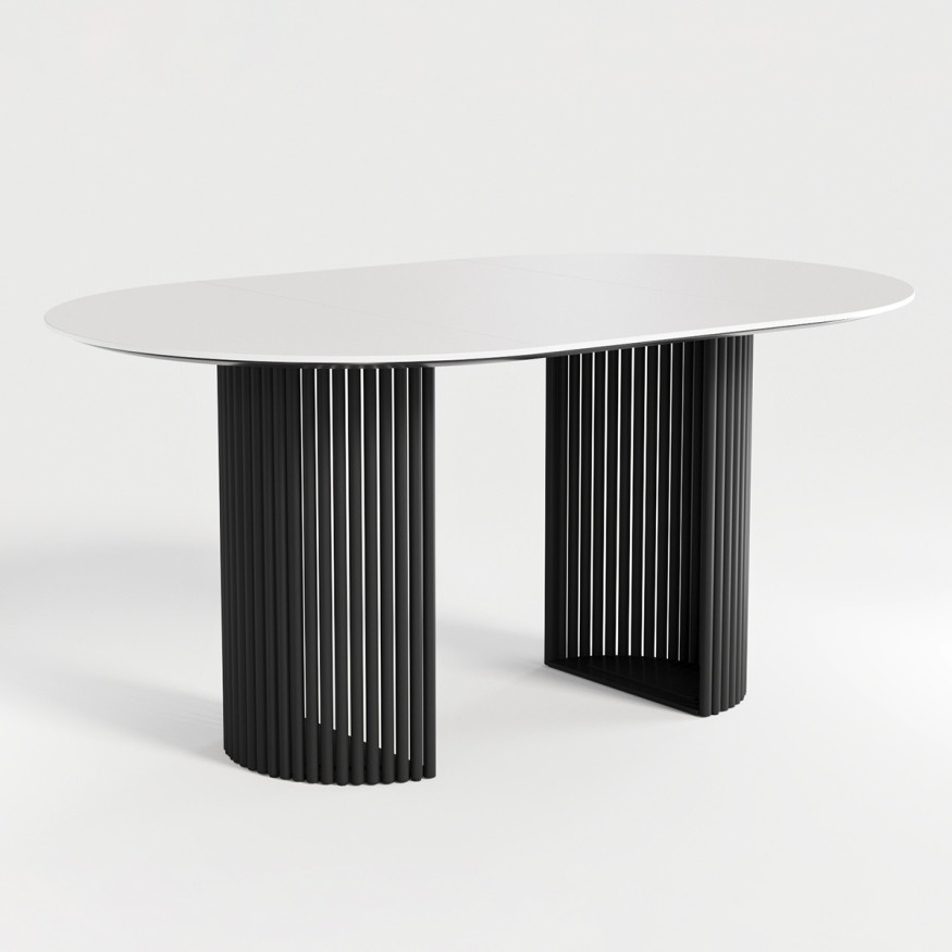 Комплект Стол ВИЛАР EGGER D-1050(+600) 10 мм ОПОРА ВИЛАР Черный Матовый м