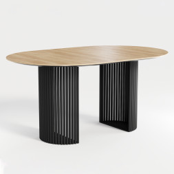 Комплект Стол ВИЛАР EGGER D-1050(+600) 10 мм ОПОРА ВИЛАР Черный Матовый м