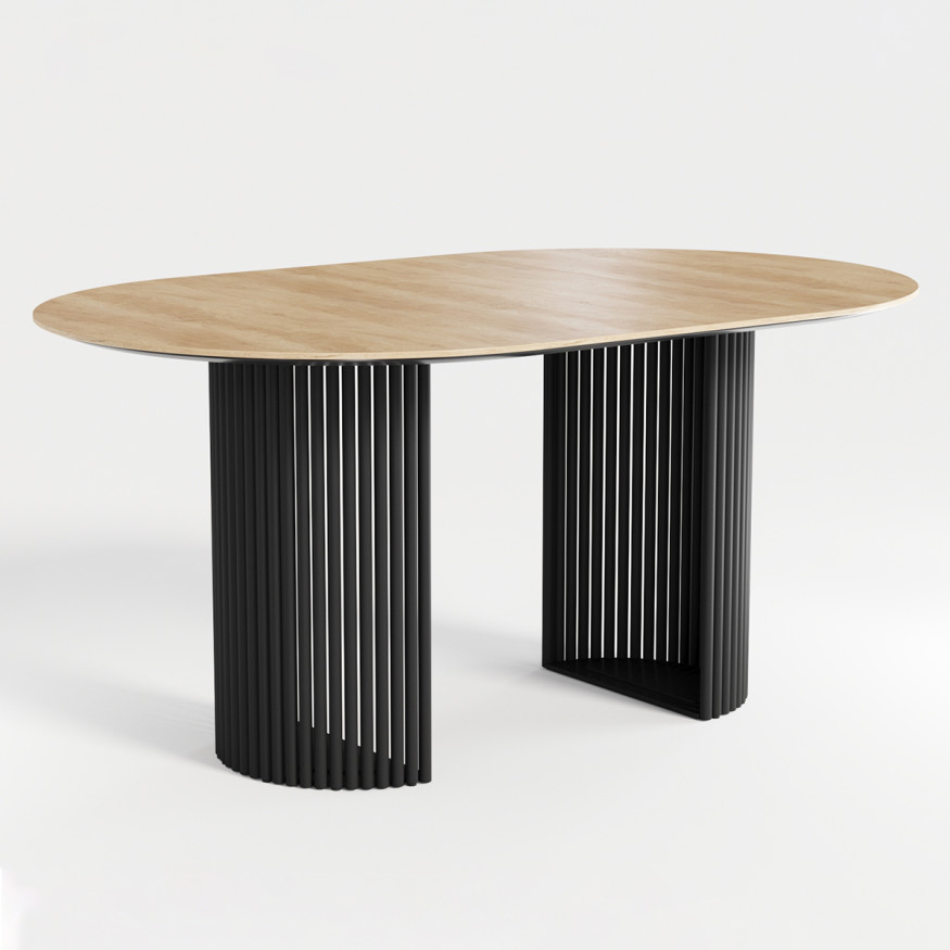 Комплект Стол ВИЛАР EGGER D-1050(+600) 10 мм ОПОРА ВИЛАР Черный Матовый м