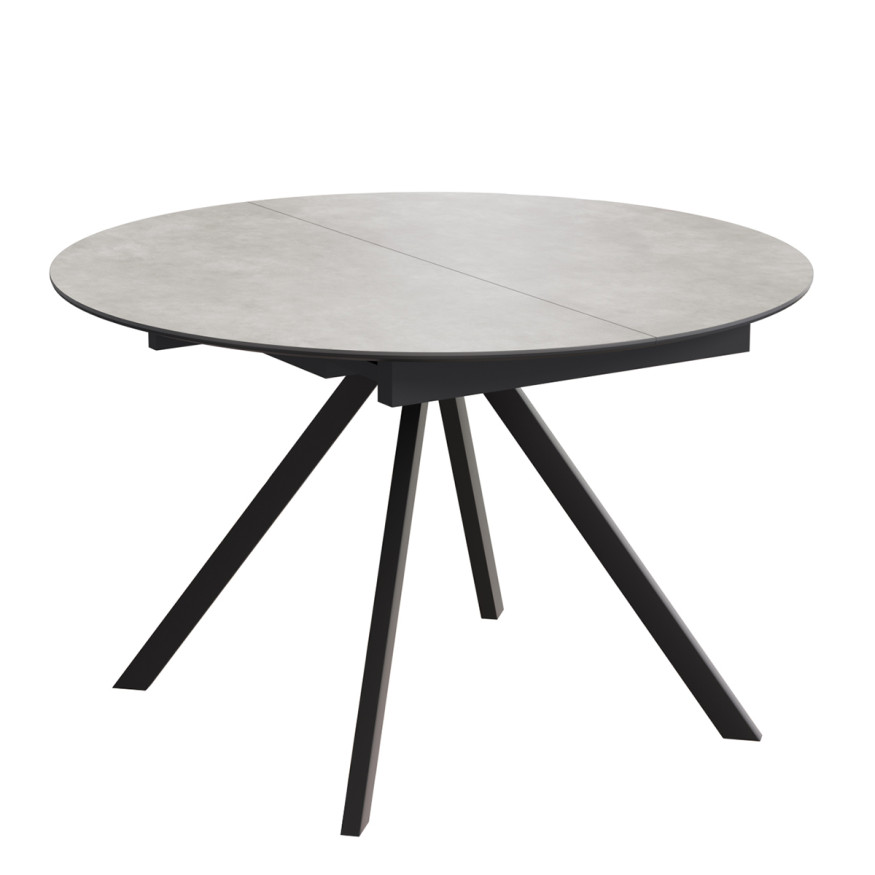 Комплект Стол КЭМПИОН Керамика D-1200(+380) Опора для стола КЭМПИОН Металл Черный Матовый м