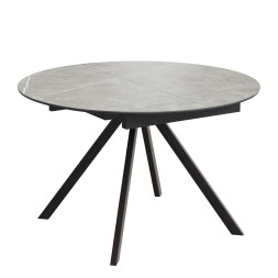 Комплект Стол КЭМПИОН Керамика D-1200(+380) Опора для стола КЭМПИОН Металл Черный Матовый м