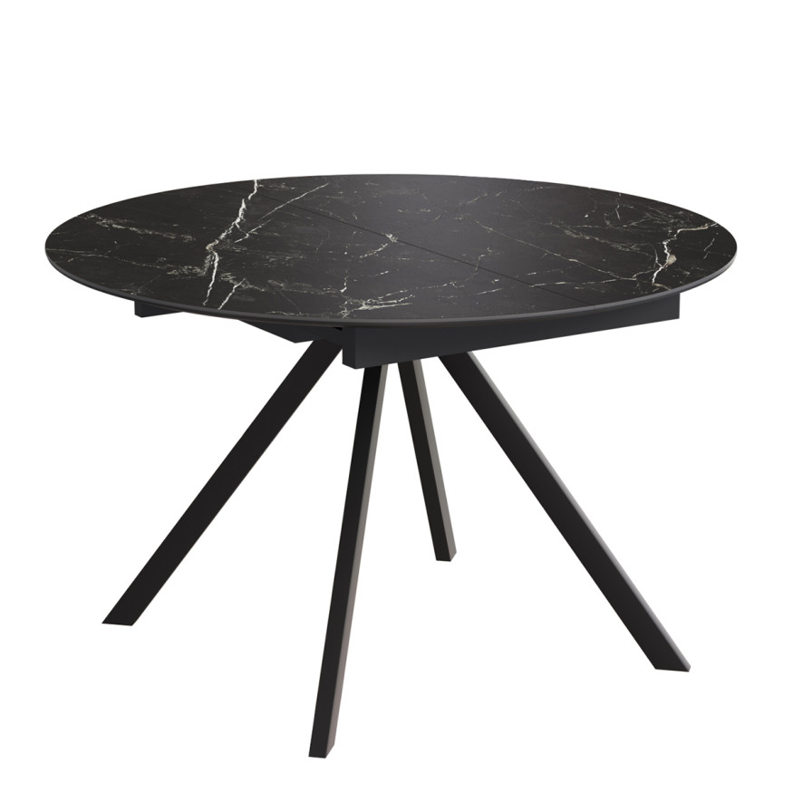 Комплект Стол КЭМПИОН Керамика D-1200(+380) Опора для стола КЭМПИОН Металл Черный Матовый м