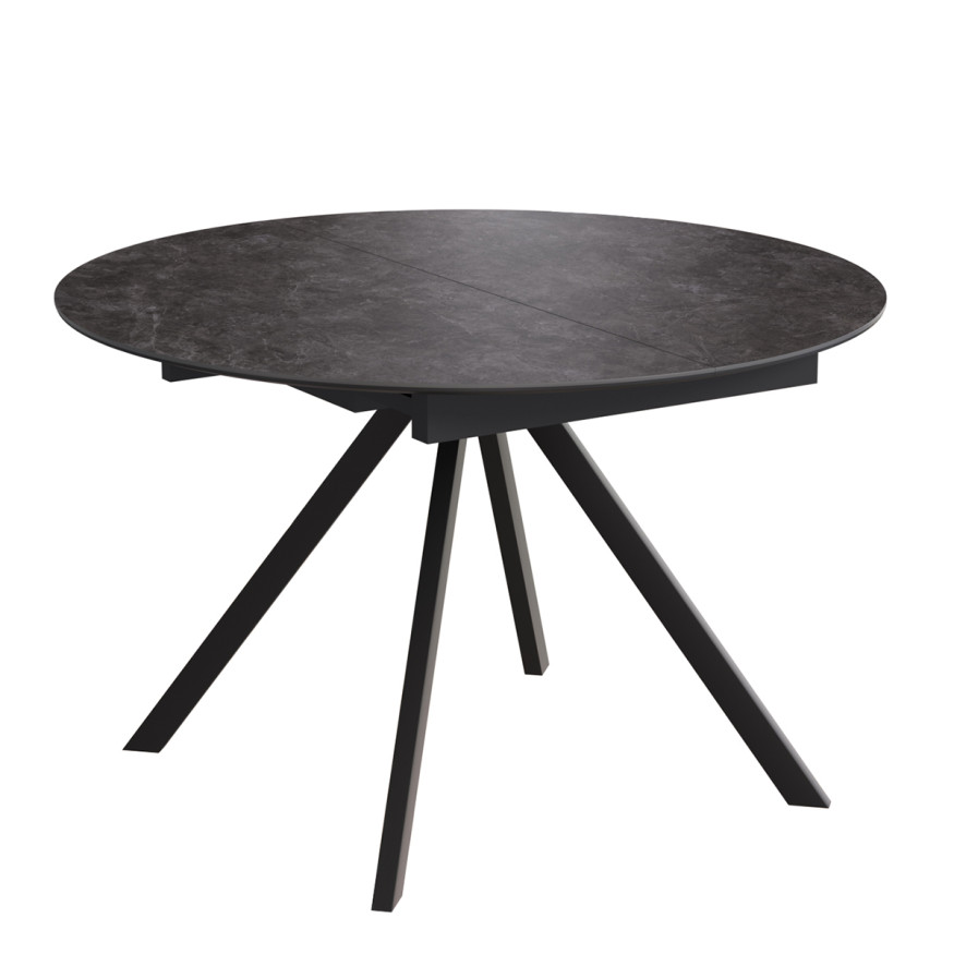 Комплект Стол КЭМПИОН Керамика D-1200(+380) Опора для стола КЭМПИОН Металл Черный Матовый м