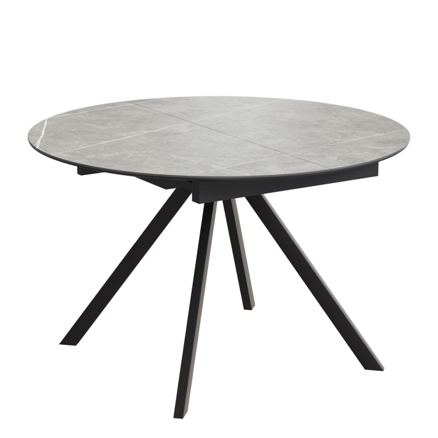 Комплект Стол КЭМПИОН Керамика D-1200(+380) Опора для стола КЭМПИОН Металл Черный Матовый м