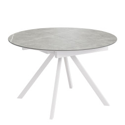 Комплект Стол КЭМПИОН Керамика D-1200(+380) Опора для стола КЭМПИОН Металл Белый м