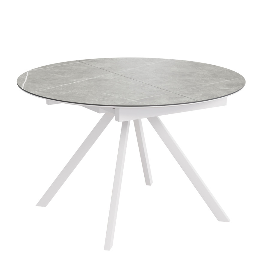 Комплект Стол КЭМПИОН Керамика D-1200(+380) Опора для стола КЭМПИОН Металл Белый м