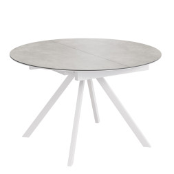 Комплект Стол КЭМПИОН Керамика D-1200(+380) Опора для стола КЭМПИОН Металл Белый м