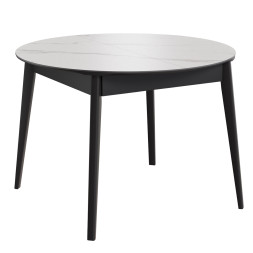 Комплект Стол КАССИО Керамика 1050(+300)*1050 Комплект ножек для стола Диагональ (дерево) Черный