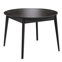 Комплект Стол КАССИО Керамика 1050(+300)*1050 Комплект ножек для стола Диагональ (дерево) Черный