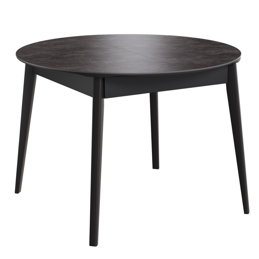 Комплект Стол КАССИО Керамика 1050(+300)*1050 Комплект ножек для стола Диагональ (дерево) Черный