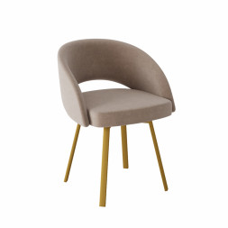 Комплект Стул МИРЕЛЛА сиденье, КАРКАС ФАНТОМ Золото