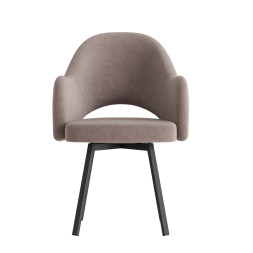 Комплект Стул КЛЕО сиденье NEW, Каркас для стула РИЛЛИ поворотный разборный металл Черный матовый м