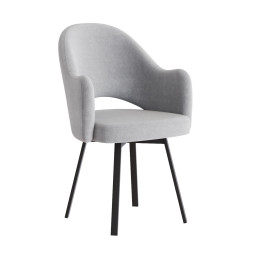 Комплект Стул КЛЕО сиденье NEW, Каркас для стула РИЛЛИ поворотный разборный металл Черный матовый м