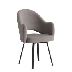 Комплект Стул КЛЕО сиденье NEW, Каркас для стула РИЛЛИ поворотный разборный металл Черный матовый м