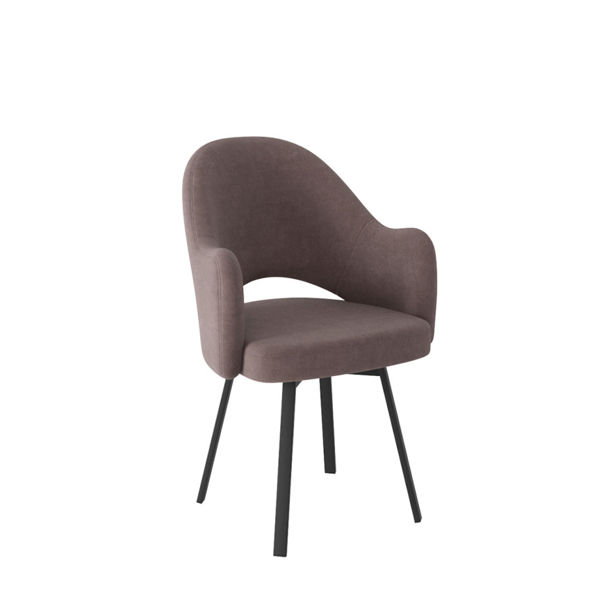 Комплект Стул КЛЕО сиденье NEW, Каркас для стула РИЛЛИ поворотный разборный металл Черный матовый м