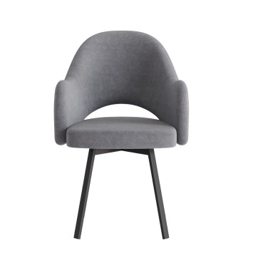 Комплект Стул КЛЕО сиденье NEW, Каркас для стула ФАНТОМ разборный металл Черный матовый м