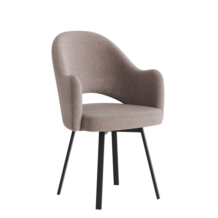 Комплект Стул КЛЕО сиденье NEW, Каркас для стула ФАНТОМ разборный металл Черный матовый м