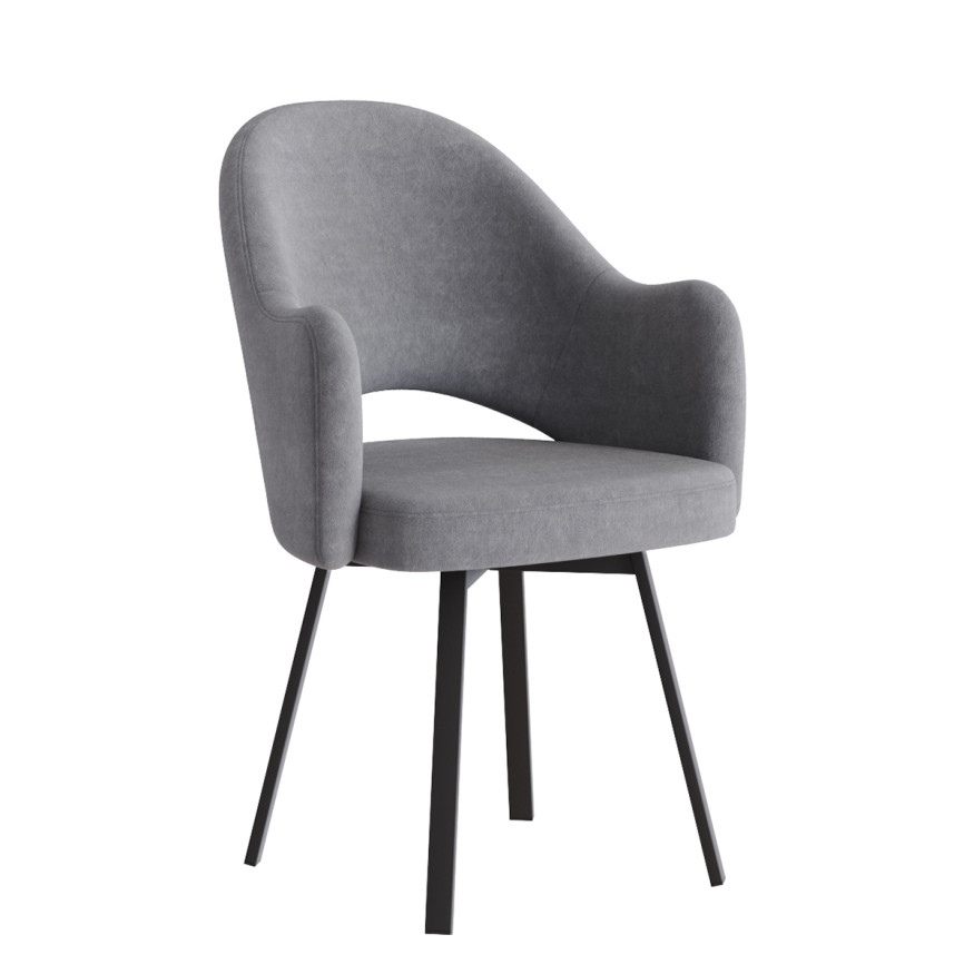 Комплект Стул КЛЕО сиденье NEW, Каркас для стула ФАНТОМ разборный металл Черный матовый м