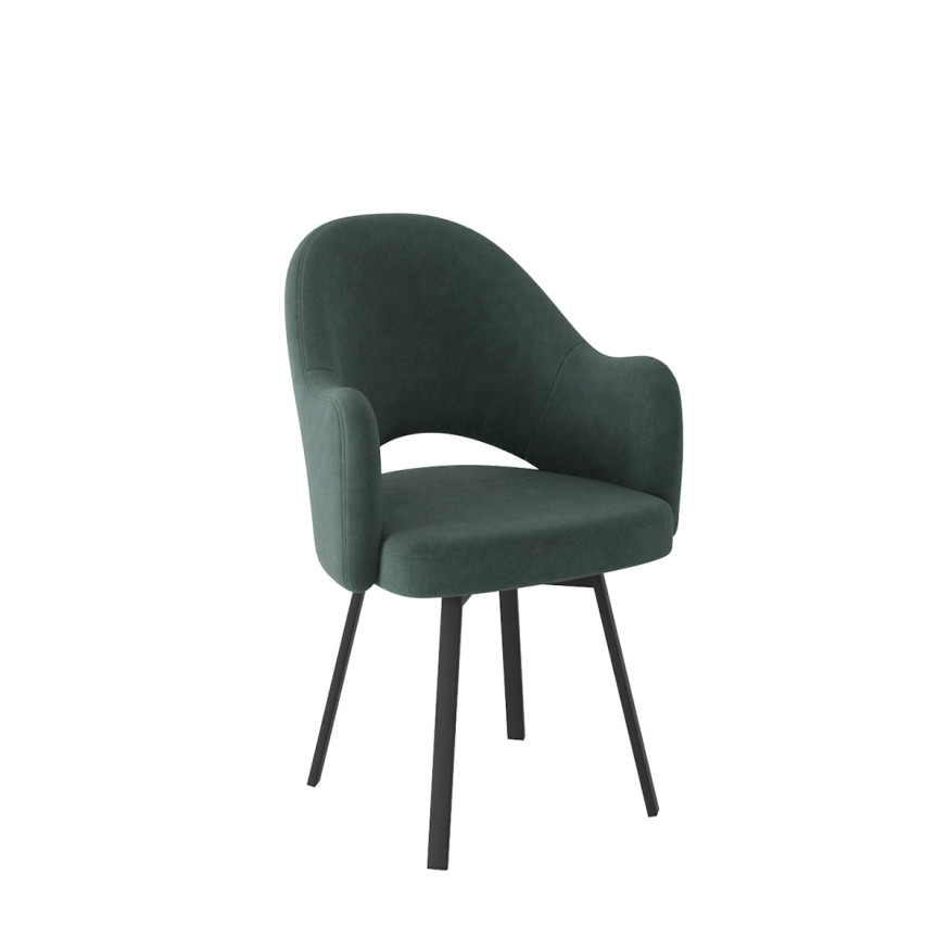 Комплект Стул КЛЕО сиденье NEW, Каркас для стула ФАНТОМ разборный металл Черный матовый м