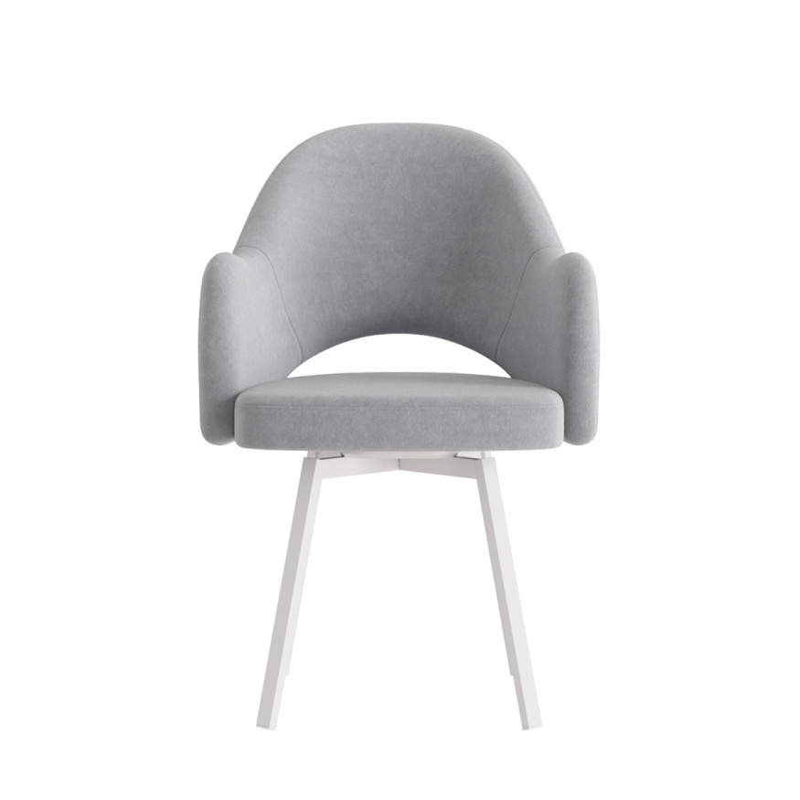 Комплект Стул КЛЕО сиденье NEW, Каркас для стула ФАНТОМ разборный металл Белый м