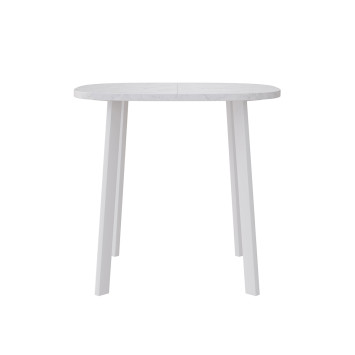 Комплект Стол УГО раздвижной 800*(+450)*800 Комплект ножек ТИТАН металл Белый м