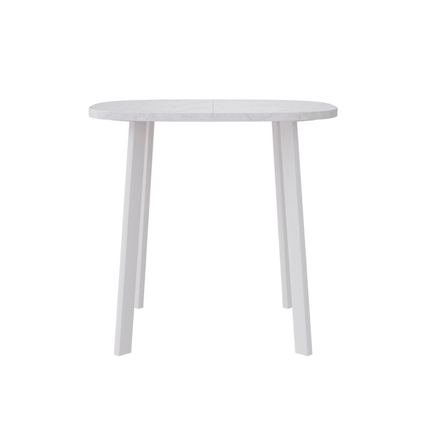 Комплект Стол УГО раздвижной 800*(+450)*800 Комплект ножек ТИТАН металл Белый м