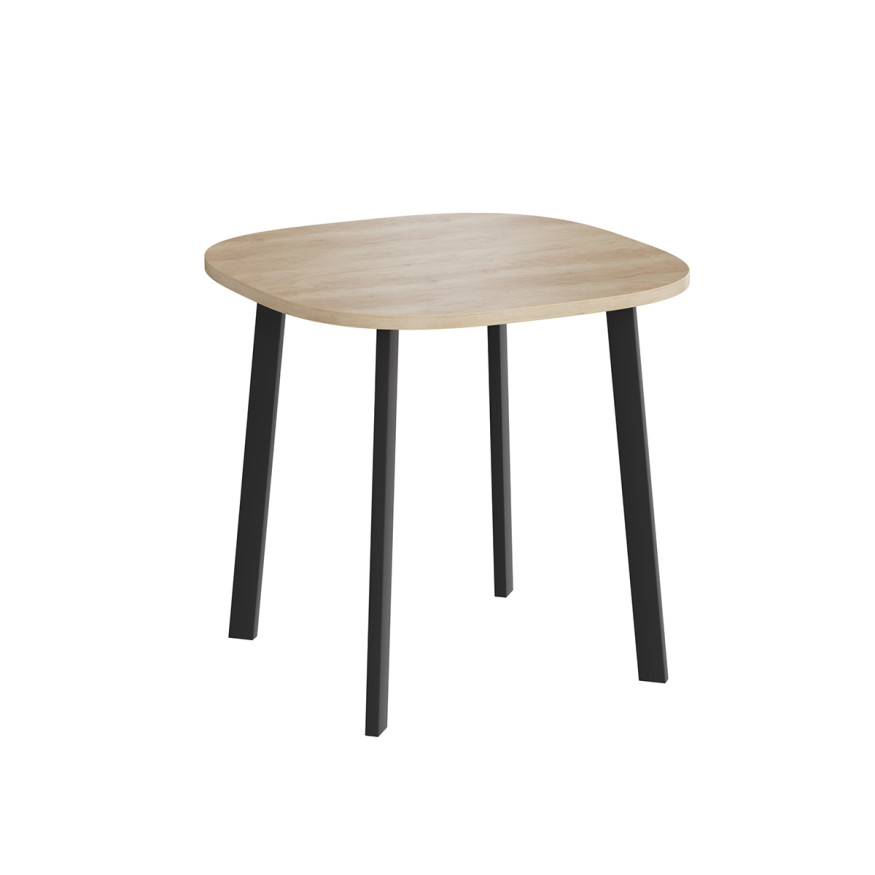 Комплект Стол УГО нераздвижной 800*800 Комплект ножек ТИТАН металл Черный Матовый м