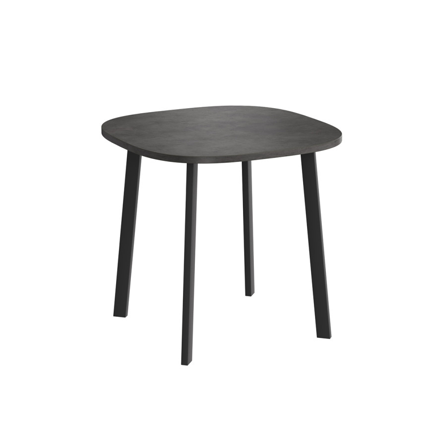 Комплект Стол УГО нераздвижной 800*800 Комплект ножек ТИТАН металл Черный Матовый м