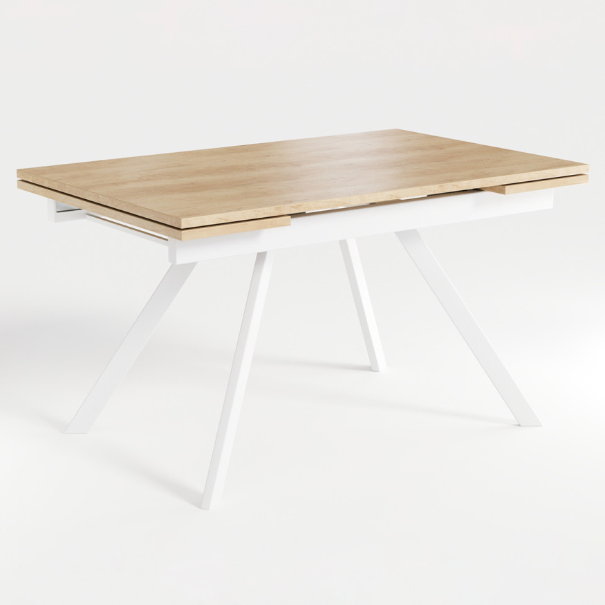 Комплект Стол РЕНДАЛ-МИНИ EGGER 1200(+330+330)*800 Опора РЕНДАЛ Металл Белый м