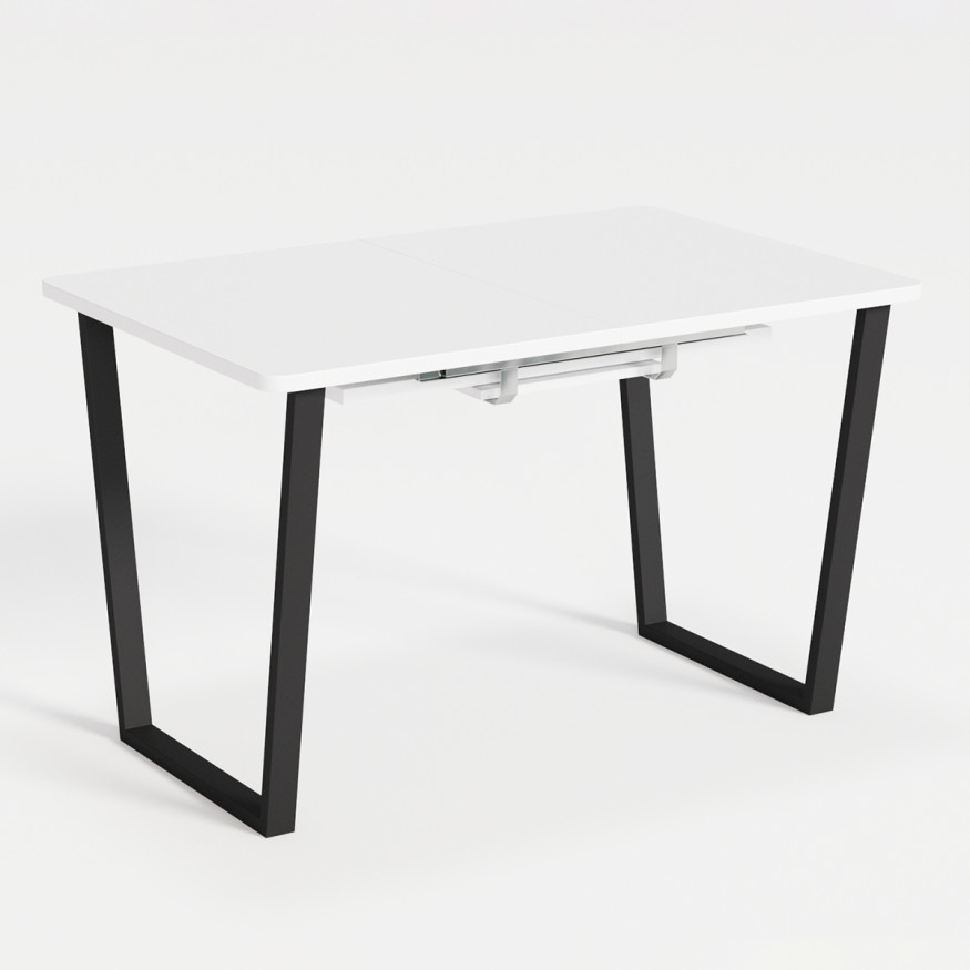 Комплект Стол НОРМАНД 09 1620(+600)*950 (Форма Айсберг) ОПОРА (А7,8,9,10) Черный Матовый м