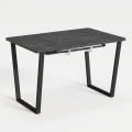 Комплект Стол НОРМАНД 01 1100(+400)*700 (Форма Айсберг) ОПОРА (А1,4) Черный Матовый м