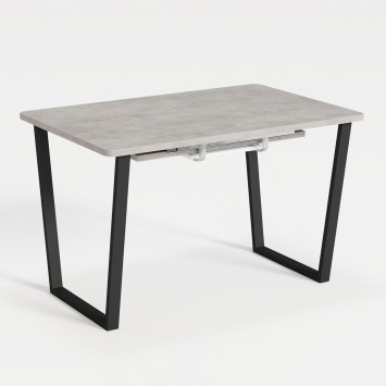 Комплект Стол НОРМАНД 12 1300(+500)*800 (Форма Айсберг) ОПОРА (А2,6,11,12) Черный Матовый м