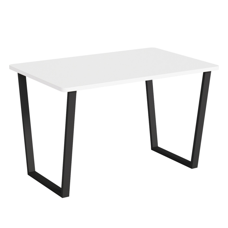 Комплект Стол НОРМАНД 04 1100*700 (Форма Айсберг) ОПОРА (А1,4) Черный Матовый м