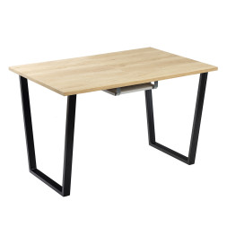 Комплект Стол АТЛАНТ 01 EGGER 1100(+400)*700 ОПОРА (А1,4) Черный Матовый м