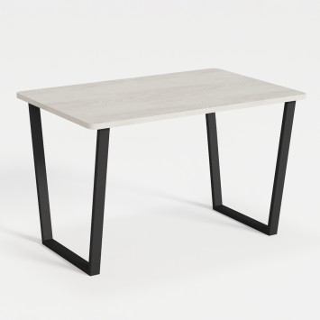 Комплект Стол НОРМАНД 06 1200*800 (Форма Айсберг) ОПОРА (А2,6,11,12) Черный Матовый м