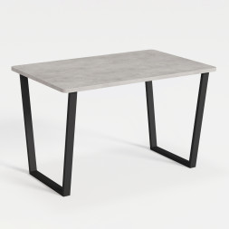 Комплект Стол НОРМАНД 08 1400*900 (Форма Айсберг) ОПОРА (А7,8,9,10) Черный Матовый м