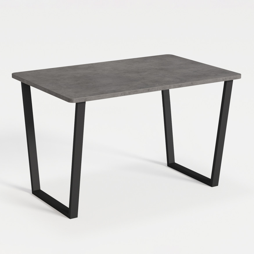 Комплект Стол НОРМАНД 10 1620*950 (Форма Айсберг) ОПОРА (А7,8,9,10) Черный Матовый м