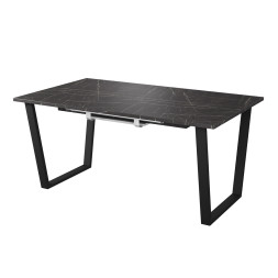 Комплект Стол АТЛАНТ 07 EGGER 1400(+600)*900 ОПОРА (А7,8,9,10) Черный матовый м