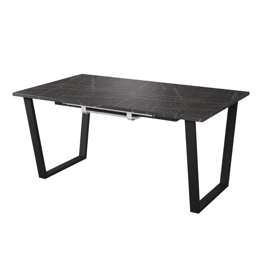 Комплект Стол АТЛАНТ 07 EGGER 1400(+600)*900 ОПОРА (А7,8,9,10) Черный матовый м