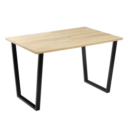 Комплект Стол АТЛАНТ 08 EGGER 1400*900 ОПОРА (А7,8,9,10) Черный матовый м