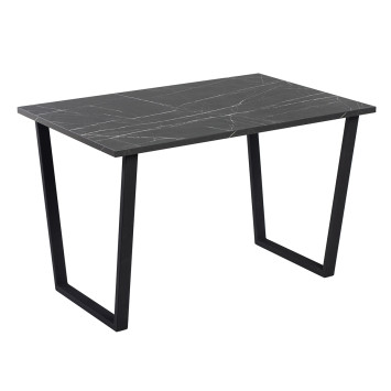 Комплект Стол АТЛАНТ 08 EGGER 1400*900 ОПОРА (А7,8,9,10) Черный матовый м