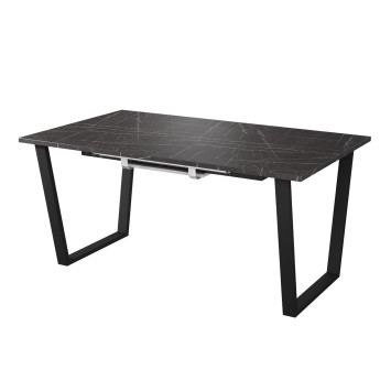 Комплект Стол АТЛАНТ 09 EGGER 1620(+600)*950 ОПОРА (А7,8,9,10) Черный Матовый м