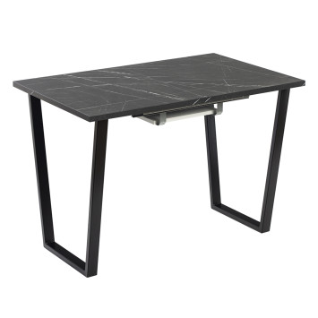 Комплект Стол АТЛАНТ 12 EGGER 1300(+500)*800 ОПОРА (А2,6,11,12) Черный матовый м