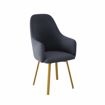 Комплект Стул ДЭГНИ сиденье, Каркас РИЛЛИ поворотный разборный металл Золото